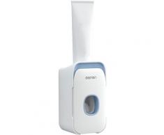 Presse-dentifrice automatique sans perforation, modele classique sans porte-brosse a dents bleu