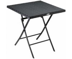 Table pliante 'Rome' polyrotin 63x63x73cm table jardin balcon terrasse max. 60kg