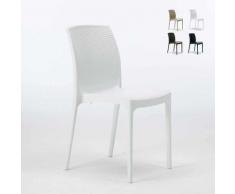 20 Chaises de Jardin en Poly-rotin BOHEME Grand Soleil café bar restaurant | Blanc