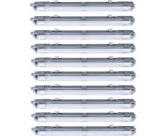 Etc-shop - 10x LED Tubs Lamps Sous-sol Plafonniers Garages Halls Tubes Industriels pour Salles