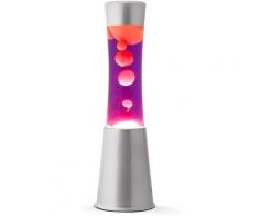 Lampe lave silver 30 cm violet/orange en métal - Violet - Itotal