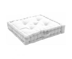 Coussin de Sol 50 x 50 x 10 cm LOLA 100% coton - BLANC