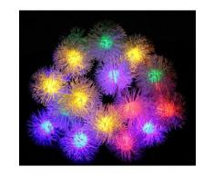 Couleur LED Boule Poilu Guirlande Lumineuse Jardin Décoration De Jardin Jour De Noël Extérieur