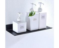 Étagère en aluminium de salle de bain noire Étagères flottantes peu encombrantes Étagère de