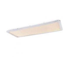 Plafonnier LED luminaire cristaux CCT éclairage chrome longueur 80 cm salle de bain