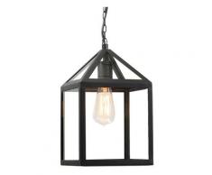 Lampe suspendue d'extérieur industrielle noire - Amsterdam Qazqa Moderne, Rustique Luminaire