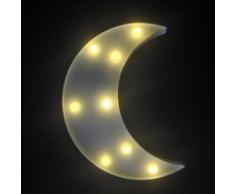 Mignon Led Neon Lampe Salon Chambre Bureau Decoratif Lumiere, Blanc Lune - Blanc Lune