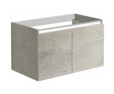 Meuble sous-vasque 80 cm 2 portes PESARO béton Chicago - Béton Chicago