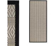 Tapis indoor outdoor noir et blanc antidérapant 75x175cm - Collection Ethnik