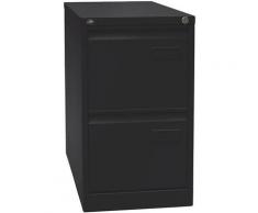 Bisley Classeur pour dossiers suspendus LIGHT, à 1 rangée, 2 tiroirs, format A4, noir | IPCCA12633