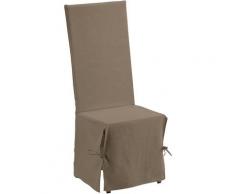 Housse de Chaise Renato taupe 35 x 35 x 116 cm TAUPE - Les Ateliers Du Linge