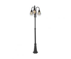 QAZQA Guardado - Lampe sur pied extérieur Rustique - 3 lumière - Ø 550 mm - Noir - Rustique