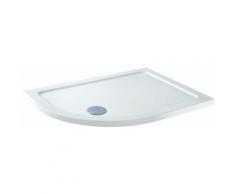 Receveur de douche arrondi d'angle gauche 90x80cm