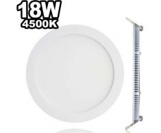 Europalamp - Spot Encastrable LED Rond Extra-Plat 18W - Blanc Neutre 4500K