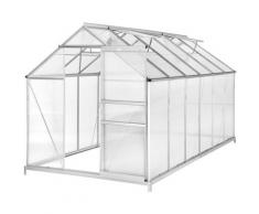 Serre de Jardin Polycarbonate 6,93 m² + 1 Embase en Acier