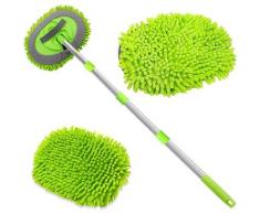 Balai de lavage de voiture en microfibre chenille avec rallonge télescopique et serpillère de