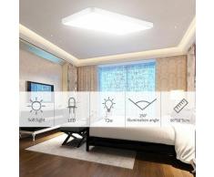 Hommoo - 2 PCS Plafonnier LED ultra-mince 72W pour salle de bain cuisine LiVing Square