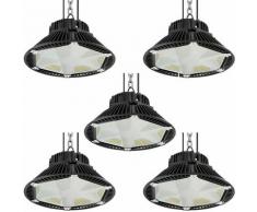 5×Anten 150W UFO LED Anti-Éblouissement Suspension Industrielle LED Étanche IP65 Éclairage Haute
