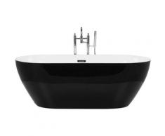 Baignoire autoportante noire de forme ovale