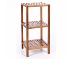 Etagère salle de bain de 3 niveaux en bambou - 36 x 77 x 36 cm - PEGANE -