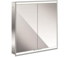 Emco prime 2 Armoire de toilette éclairée, 600 mm, 2 portes, version encastrée, IP 20, sans boîtier