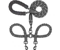 Laisse double pour chien, double laisse pour chien, rotation à 360 degrés sans enchevêtrement,