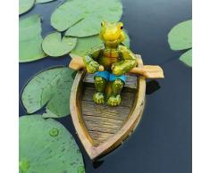 Statue de grenouille flottante en résine pour étang en train de ramper Triomphe - Statue de tortue