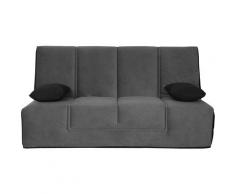 HOUSTON - Banquette Clic-Clac 130 angel gris - matelas Simmons