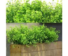 12 Lots Arbustes Artificiels Buissons Fleurs artificielles Résistantes Aux uv d'Extérieur Plantes