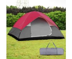 Costway - Tente de Camping Étanche 6 Personnes Double Couche Tente Familiale pour Pique-nique