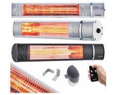 Radiateur Infrarouge Réchauffeur Émetteurs Infrarouges Chauffage de Patio 2000W Argent - Argent