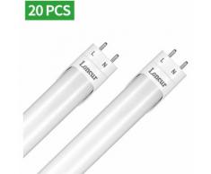 Loncur 20X LED Reglette Tube Neon T8 120cm 18w LED pour Éclairage Atelier avec Starter LED 1800 LM