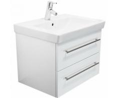 Meuble SDB avec vasque de Villeroy & Boch Subway 2.0 65 cm blanc brillant