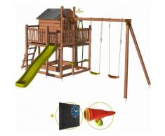 Aire de jeux pour enfant maisonnette avec portique - COTTAGE Kit d'accessoire DECOUVERTE