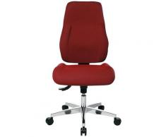 Topstar Chaise pivotante ergonomique - dossier rembourré - habillage rouge