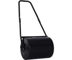 Rouleau à gazon jardin en acier avec poignée dim. 50L x 32l x 108H cm lestage max. 30 L noir - Noir
