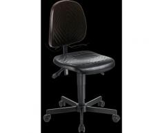 Chaise de travail pivotante rembourrée de mousse en polyuréthane, hauteur réglable par lift à gaz