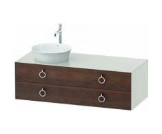 Duravit White Tulip, meuble sous-vasque suspendu, largeur 1300 x profondeur 550mm, avec 2 tiroirs,