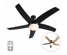 Ventilateur plafond noir - Cool 52 Qazqa Moderne Luminaire interieur Rond