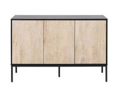 Miliboo - Buffet bas industriel métal et bois blanchi TRESCA