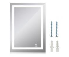 Jeobest - Miroir de salle de bain avec éclairage LED Miroir lumineux à LED avec interrupteur