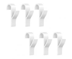 6 Pcs Crochet pour Radiateurs, Crochets Porte-serviettes pour Radiateur, Crochets en Plastique ABS
