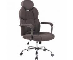 CLP - Fauteuil de bureau Almelo gris foncé Stoff