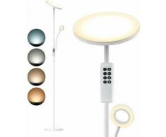 Lampadaire LED Telecommande | Lampe Sur Pied Moderne 30W Avec Liseuse 5W | 2000 lm avec 4