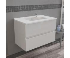 Caisson simple vasque 70 - Blanc brillant - Rosaly