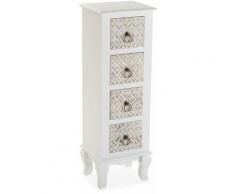 Versa Viena Commode pour Rangement, Chiffonnier, 90x25x30cm - Blanc