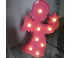 Mignon Led Neon Lampe Salon Chambre Bureau Decoratif Lumiere, Rose Ange - Rose Ange