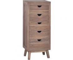 Asupermall - Buffet avec 5 tiroirs 40x30x100 cm Bois de teck massif