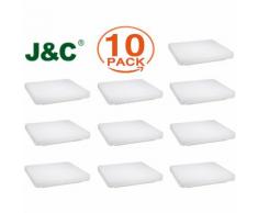 Lot de 10-18W Plafonnier LED Lampe Carrée sur Plafond IP40 Éclairage pour Salle de Bain et Cuisine