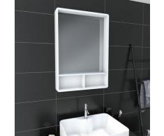 Miroir salle de bain 50x70cm - avec étagères - NORDIK HYLLA